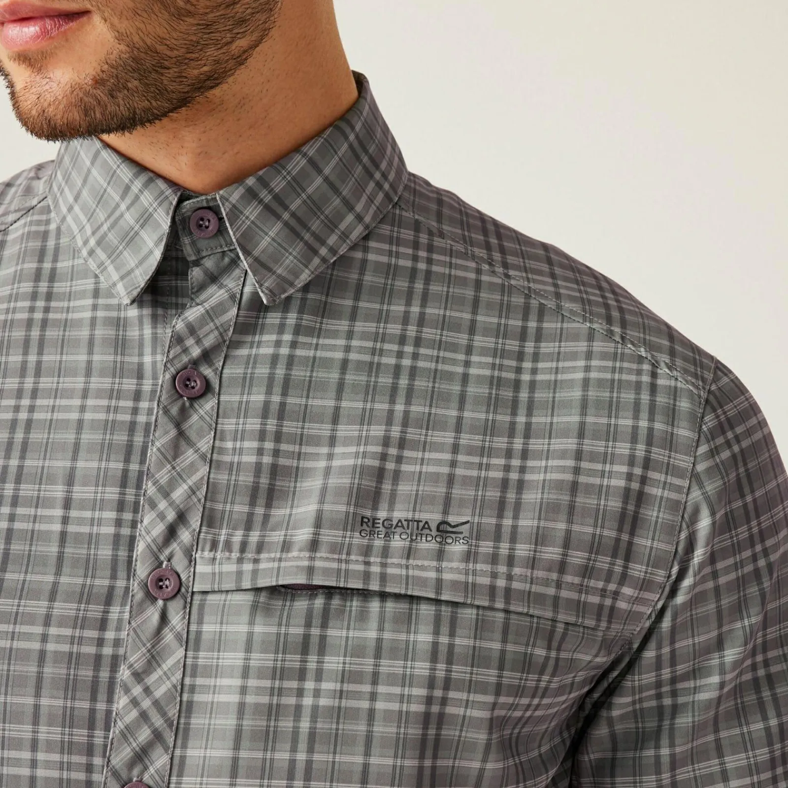 Regatta Chemise manche courte pliable anti-insectes pour homme |<Homme/Femme Chemises