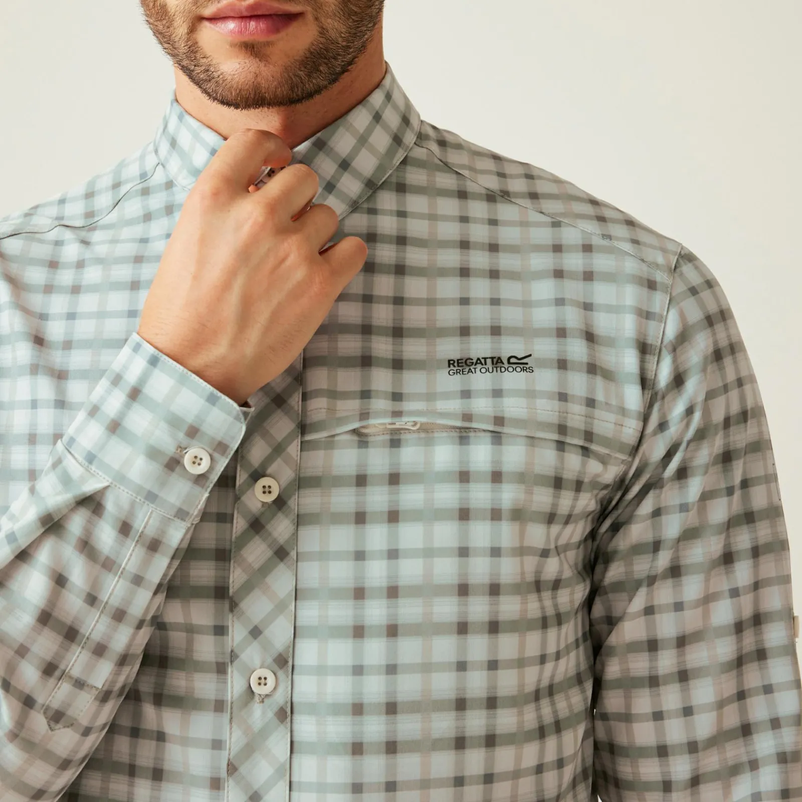 Regatta Chemise manches longues pliable anti-insectes pour homme |<Homme/Femme Chemises