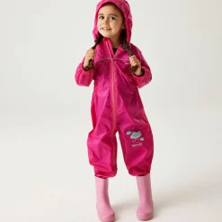 Regatta Combinaison d'hiver technique pour bébé imperméable et respirante Puddle IV |<Enfant Vêtements De Fille|Combinaison De Pluie