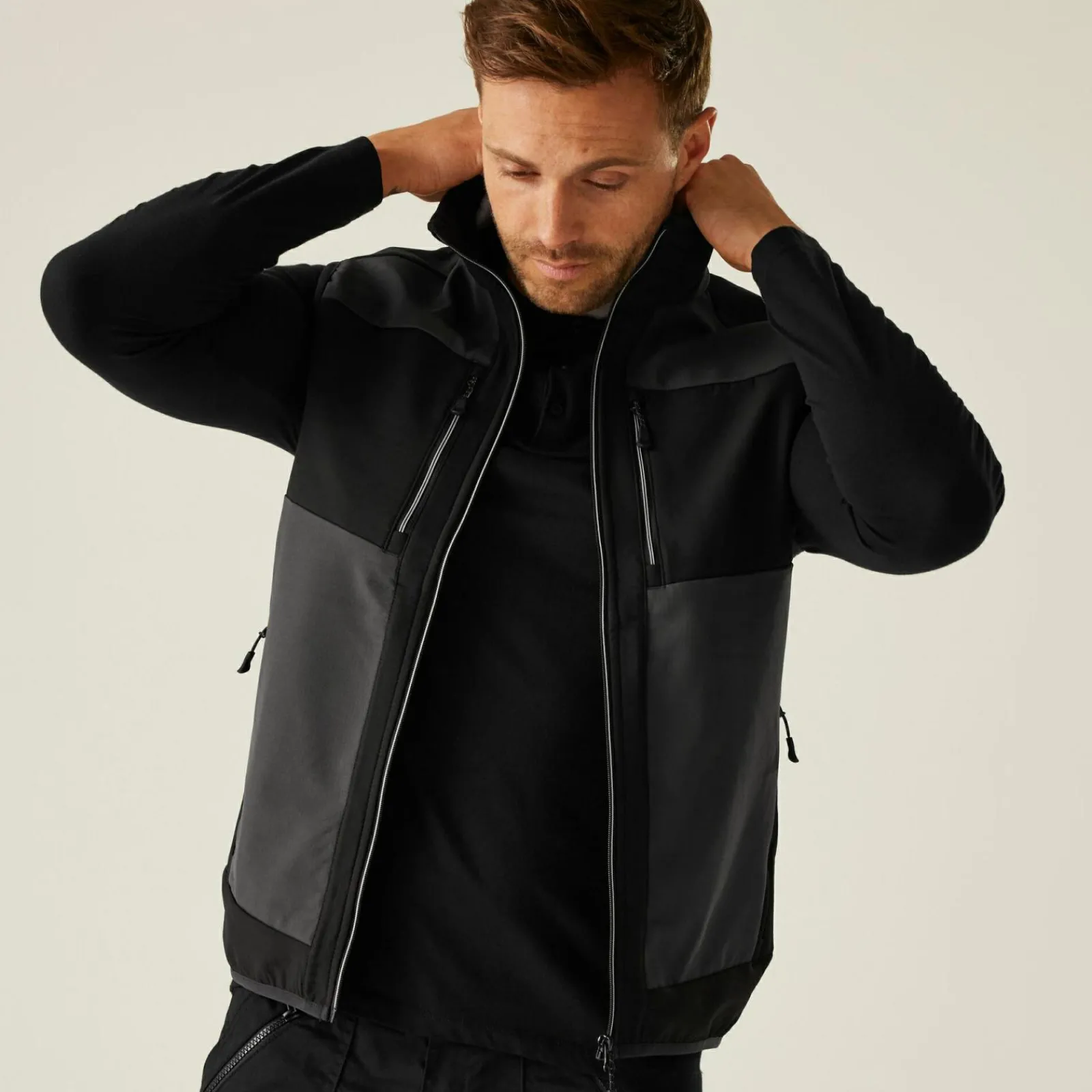 Regatta E-Volve Homme Gilet softshell à capuche 2 épaisseurs |<Homme Vestes Sans Manches|Vestes Sans Manches