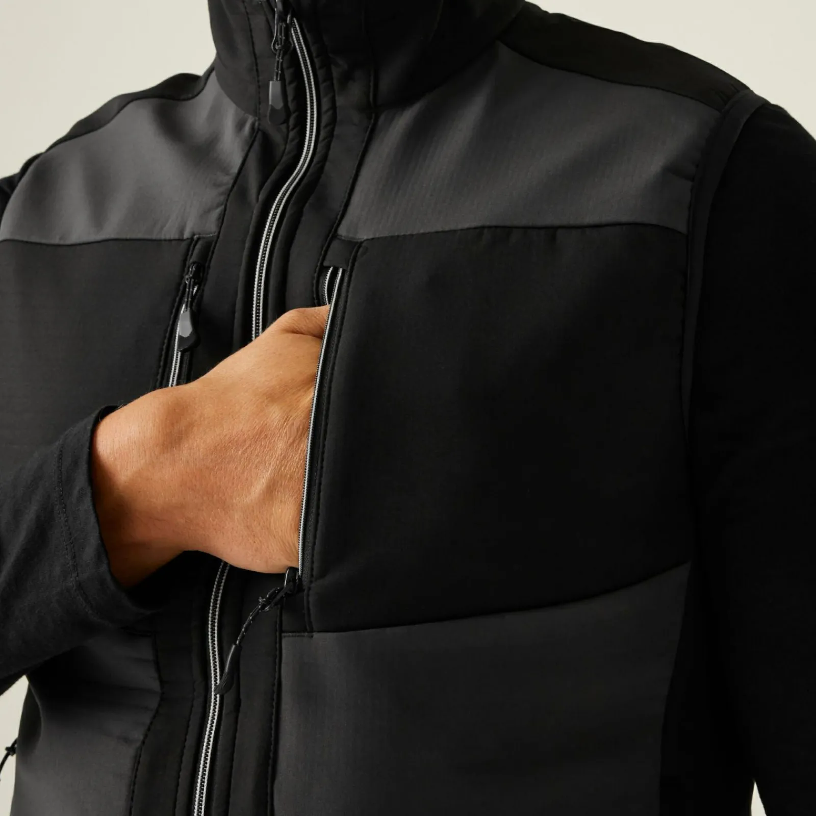 Regatta E-Volve Homme Gilet softshell à capuche 2 épaisseurs |<Homme Vestes Sans Manches|Vestes Sans Manches