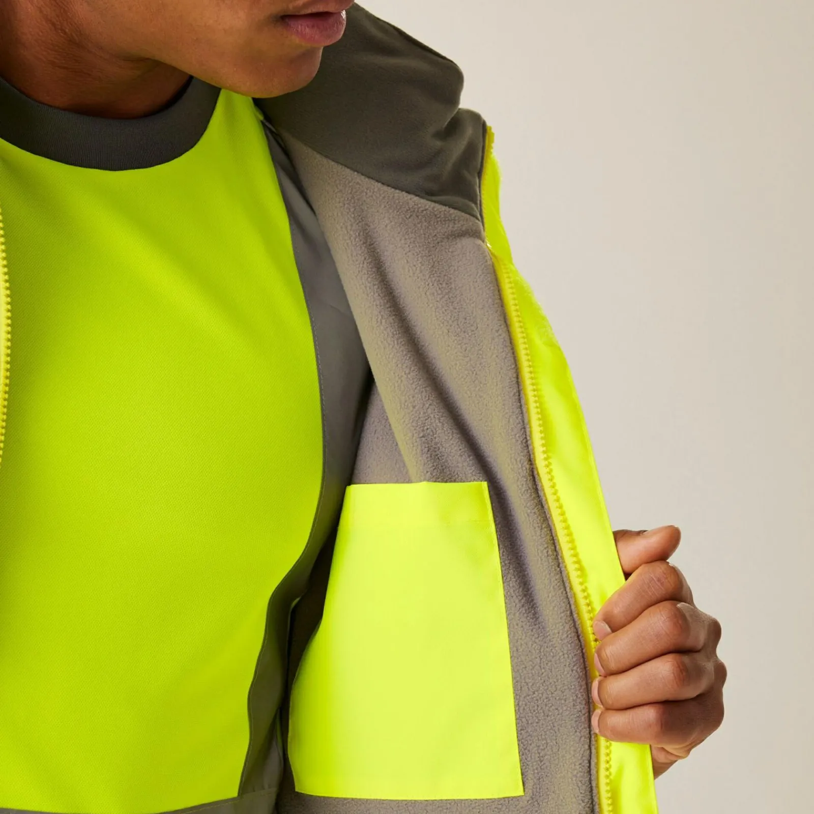 Regatta Men's Hi-Vis Pro Contract Dover Jacket |< Vêtements Haute Visibilité