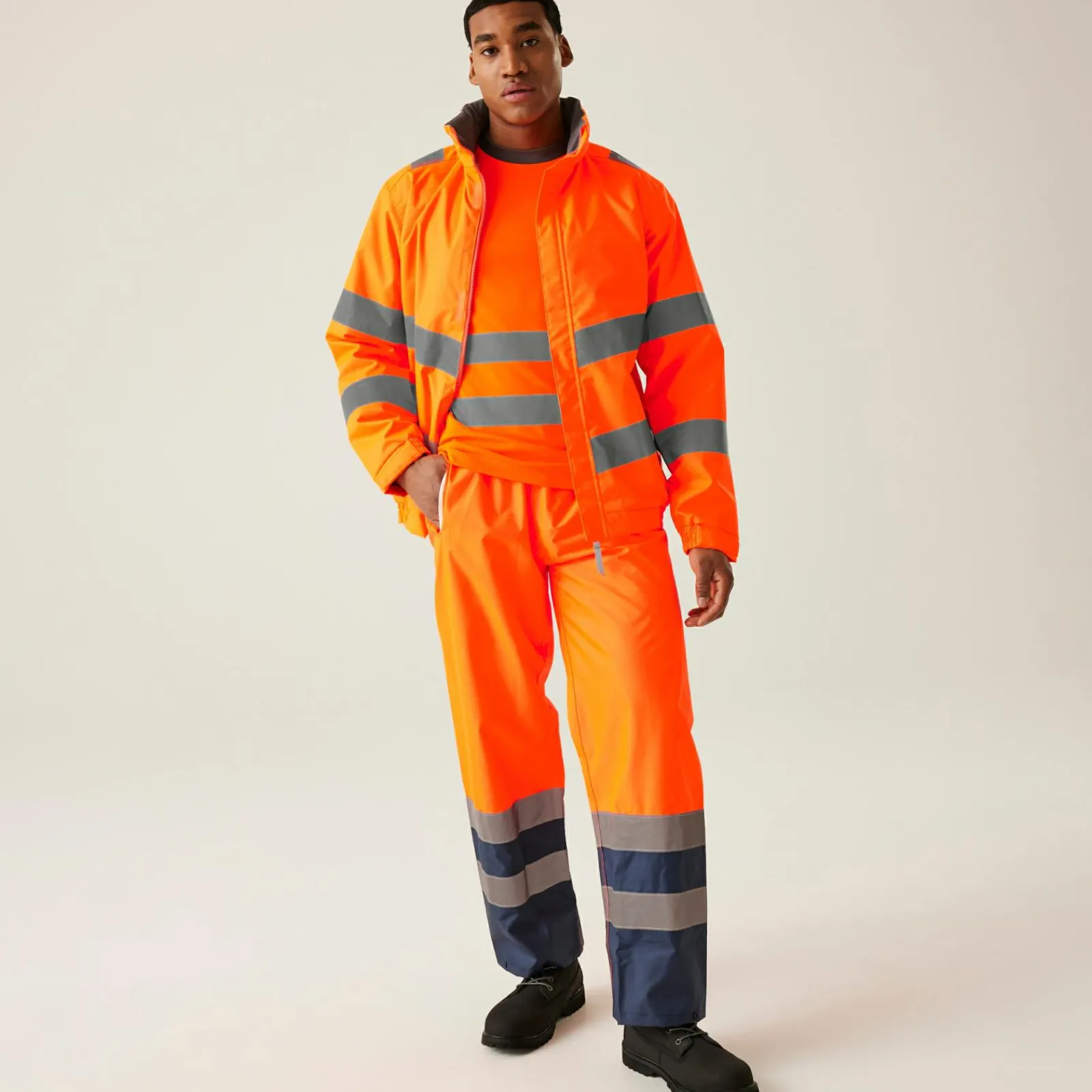Regatta Men's Hi-Vis Pro Contract Dover Jacket |< Vêtements Haute Visibilité