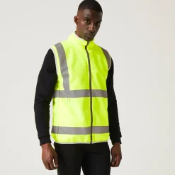 Regatta Men's Pro HI-VIS Full Zip Gilet |< Vêtements Haute Visibilité