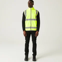 Regatta Men's Pro HI-VIS Full Zip Gilet |< Vêtements Haute Visibilité