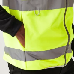 Regatta Men's Pro HI-VIS Full Zip Gilet |< Vêtements Haute Visibilité