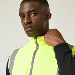 Regatta Men's Pro HI-VIS Full Zip Gilet |< Vêtements Haute Visibilité