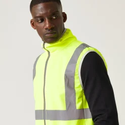 Regatta Men's Pro HI-VIS Full Zip Gilet |< Vêtements Haute Visibilité