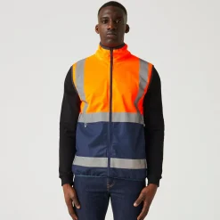 Regatta Men's Pro HI-VIS Full Zip Gilet |< Vêtements Haute Visibilité