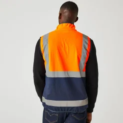 Regatta Men's Pro HI-VIS Full Zip Gilet |< Vêtements Haute Visibilité