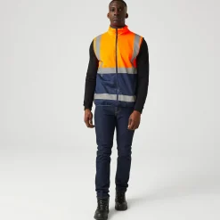 Regatta Men's Pro HI-VIS Full Zip Gilet |< Vêtements Haute Visibilité