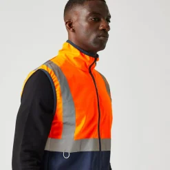 Regatta Men's Pro HI-VIS Full Zip Gilet |< Vêtements Haute Visibilité