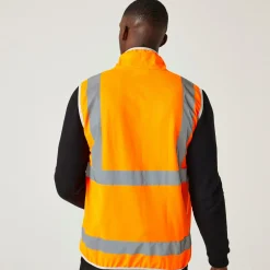 Regatta Men's Pro HI-VIS Full Zip Gilet |< Vêtements Haute Visibilité