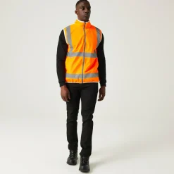 Regatta Men's Pro HI-VIS Full Zip Gilet |< Vêtements Haute Visibilité