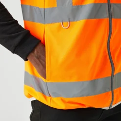 Regatta Men's Pro HI-VIS Full Zip Gilet |< Vêtements Haute Visibilité
