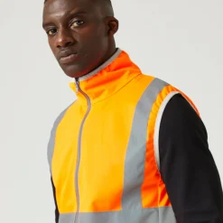 Regatta Men's Pro HI-VIS Full Zip Gilet |< Vêtements Haute Visibilité