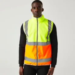 Regatta Men's Pro HI-VIS Full Zip Gilet |< Vêtements Haute Visibilité