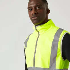 Regatta Men's Pro HI-VIS Full Zip Gilet |< Vêtements Haute Visibilité