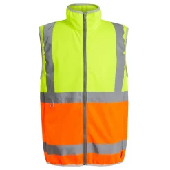 Regatta Men's Pro HI-VIS Full Zip Gilet |< Vêtements Haute Visibilité