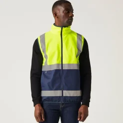 Regatta Men's Pro HI-VIS Full Zip Gilet |< Vêtements Haute Visibilité