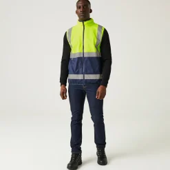 Regatta Men's Pro HI-VIS Full Zip Gilet |< Vêtements Haute Visibilité