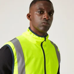Regatta Men's Pro HI-VIS Full Zip Gilet |< Vêtements Haute Visibilité