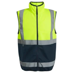 Regatta Men's Pro HI-VIS Full Zip Gilet |< Vêtements Haute Visibilité