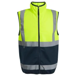 Regatta Men's Pro HI-VIS Full Zip Gilet |< Vêtements Haute Visibilité