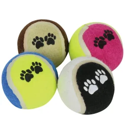 Regatta Pack de 4 balles de tennis pour chien |< Jouets Pour Chiens