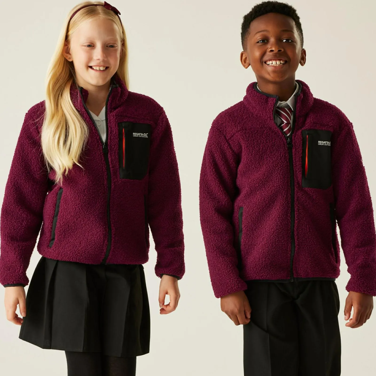 Regatta Polaire chaude zippée pour enfant Frankie |<Enfant Polaires Zip Complet