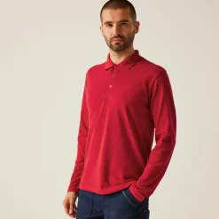 Regatta Polo manches longues 65/35 pour homme |< T-Shirts & Débardeurs|T-Shirts & Débardeurs