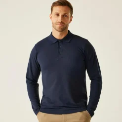 Regatta Polo manches longues 65/35 pour homme |< T-Shirts & Débardeurs|T-Shirts & Débardeurs