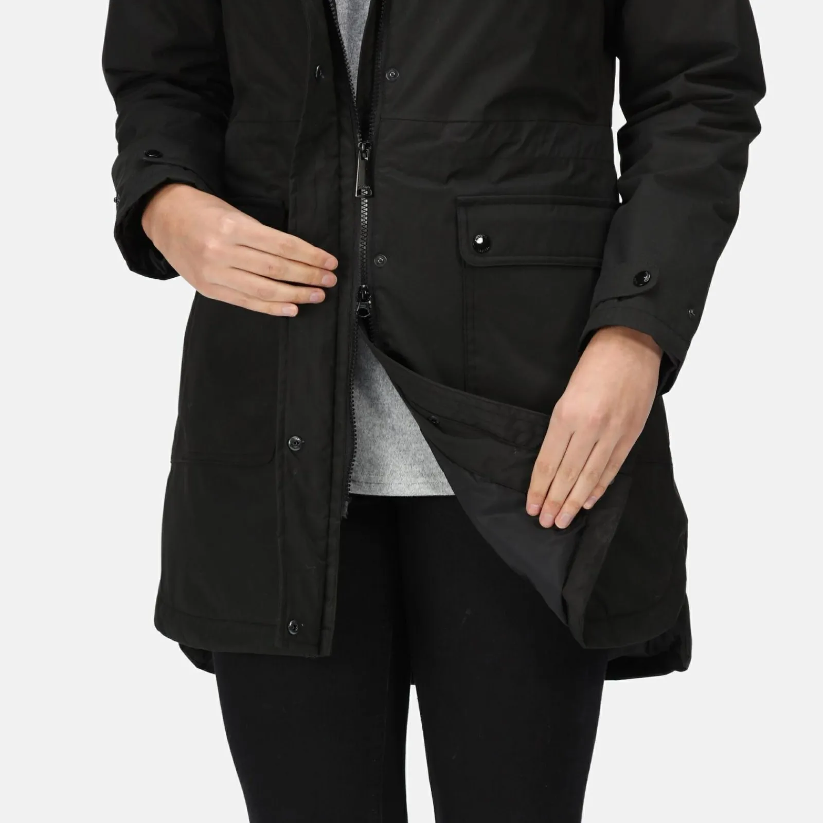 Regatta Sabinka Parka avec bordure en fausse fourrure pour femme |<Femme Parkas|Vestes Chaudes