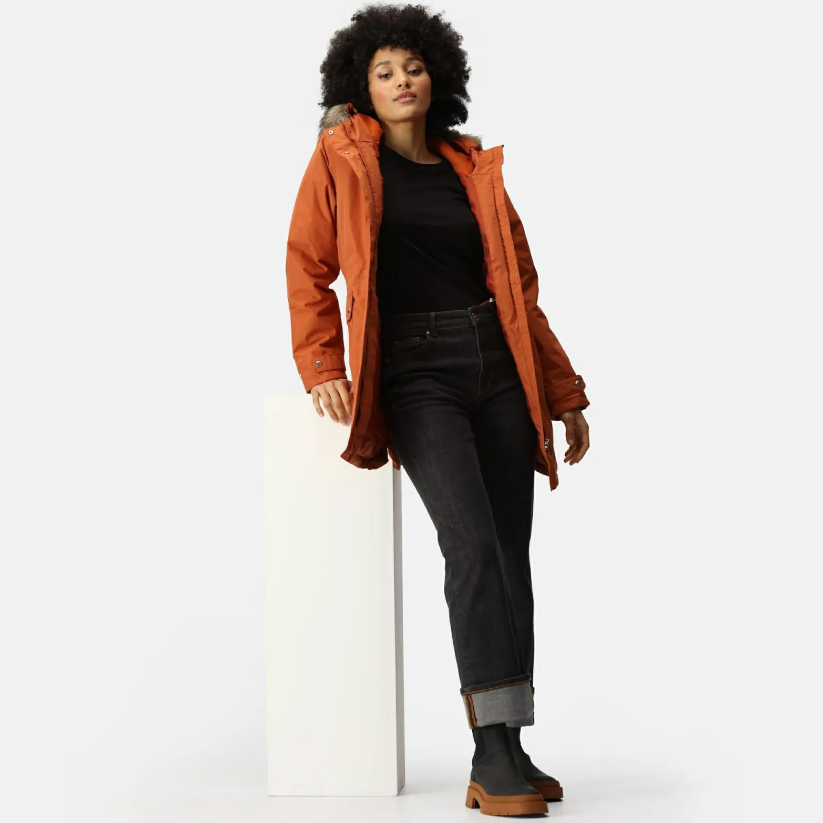 Regatta Sabinka Parka avec bordure en fausse fourrure pour femme |<Femme Parkas|Vestes Chaudes