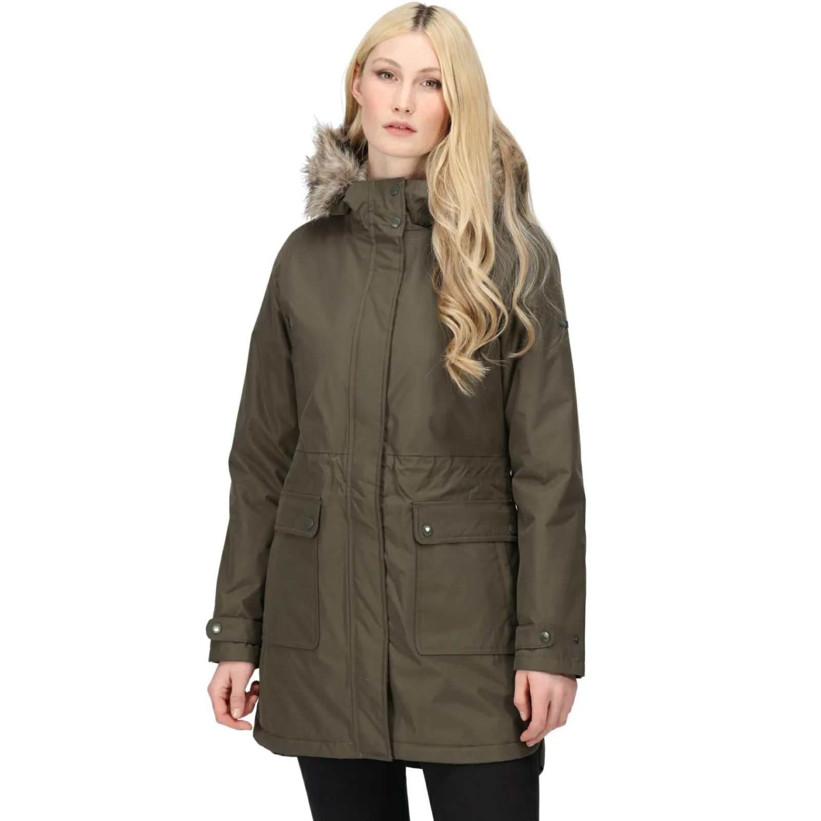 Regatta Sabinka Parka avec bordure en fausse fourrure pour femme |<Femme Parkas|Vestes Chaudes