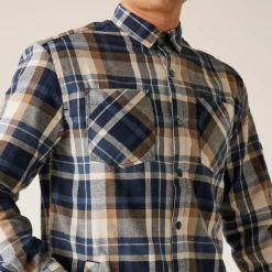 Regatta Thamos Homme Chemise à carreaux doublée polaire à manches longues |<Homme/Femme Chemises
