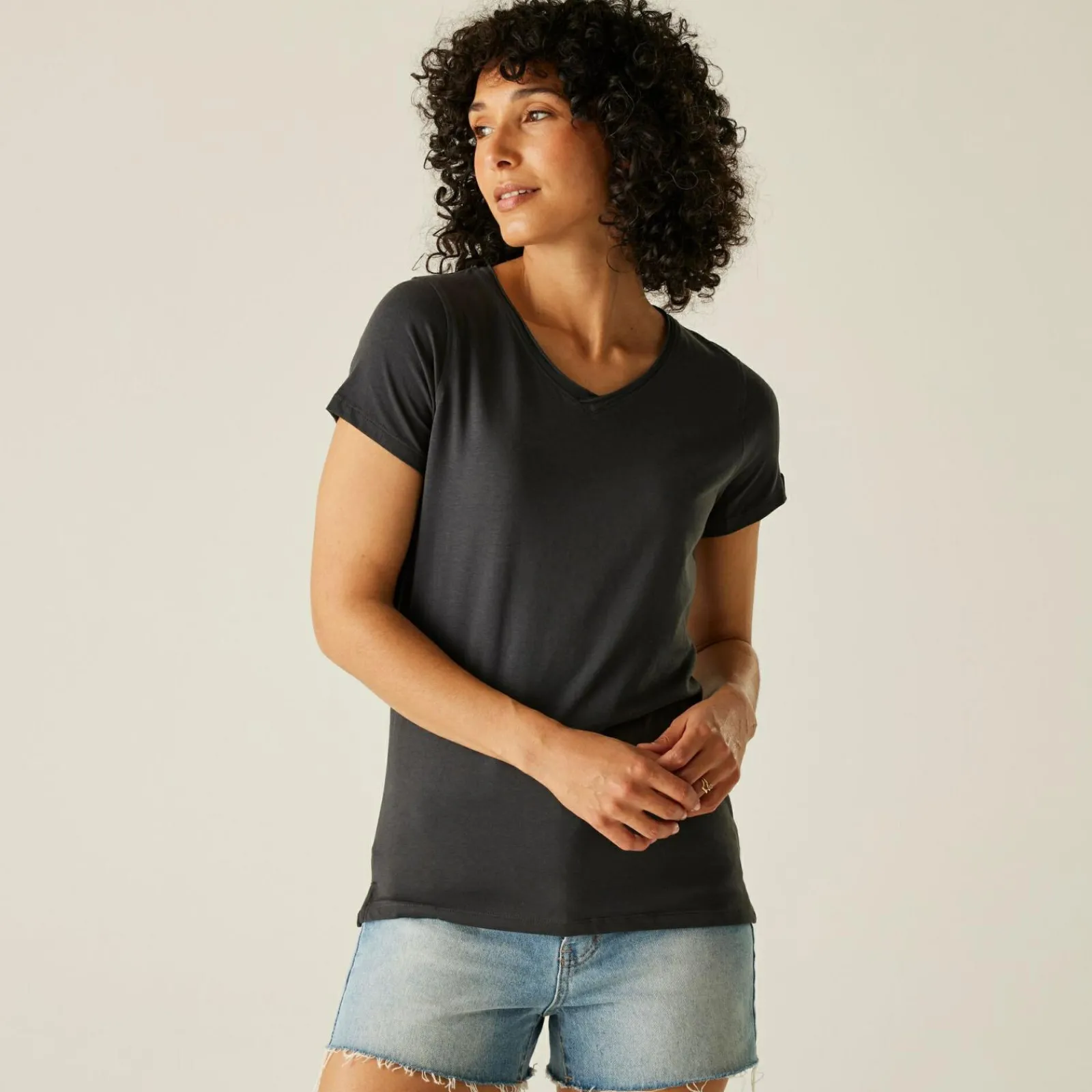 Regatta T-shirt à col en V Elkie pour femme |<Femme T-Shirts