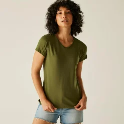 Regatta T-shirt à col en V Elkie pour femme |<Femme T-Shirts