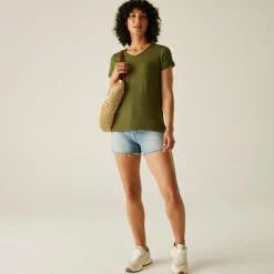 Regatta T-shirt à col en V Elkie pour femme |<Femme T-Shirts