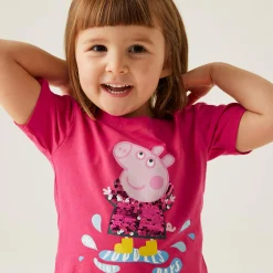 Regatta T-shirt Junior manches courtes avec imprimés design Peppa Pig |<Enfant Petits Aventuriers|Peppa Pig