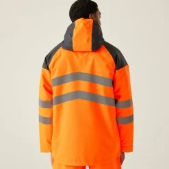 Regatta Veste à capuche haute-visibilité réfléchissante, imperméable et isolante Homme Hi-Vis |< Vestes & Manteaux|Vêtements Haute Visibilité