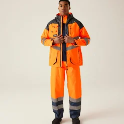 Regatta Veste à capuche haute-visibilité réfléchissante, imperméable et isolante Homme Hi-Vis |< Vestes & Manteaux|Vêtements Haute Visibilité