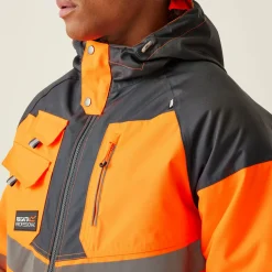 Regatta Veste à capuche haute-visibilité réfléchissante, imperméable et isolante Homme Hi-Vis |< Vestes & Manteaux|Vêtements Haute Visibilité