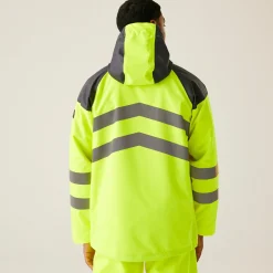 Regatta Veste à capuche haute-visibilité réfléchissante, imperméable et isolante Homme Hi-Vis |< Vestes & Manteaux|Vêtements Haute Visibilité