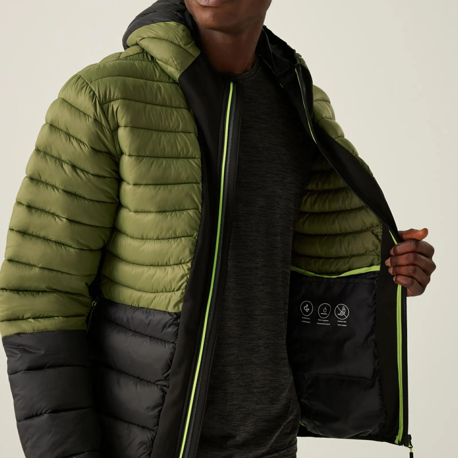 Regatta Veste à capuche Leedre Hybrid pour homme |<Homme Vestes Hybrides