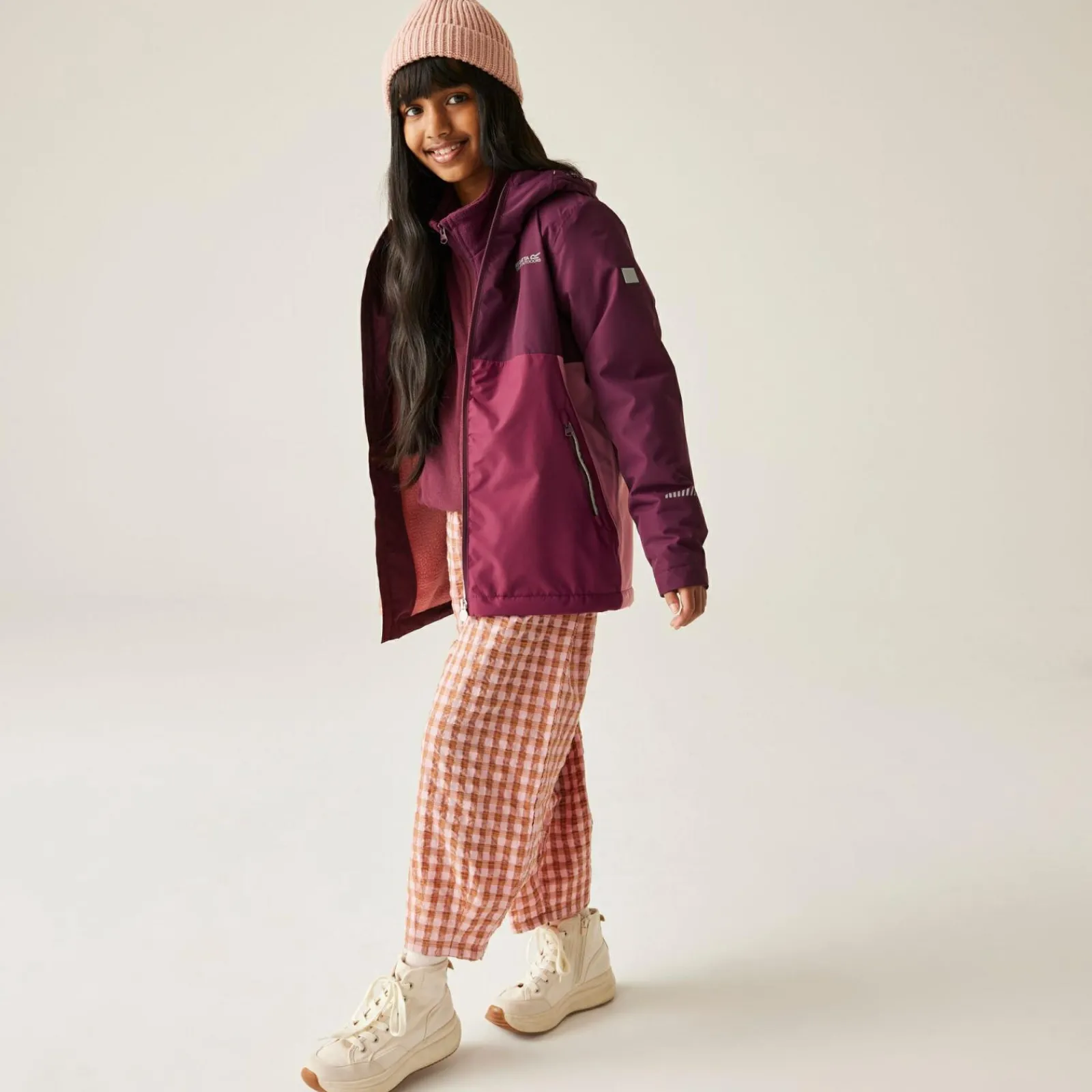 Regatta Veste imperméable doublée chaude pour enfant Hillain |<Enfant Vêtements De Fille|Vestes Imperméables