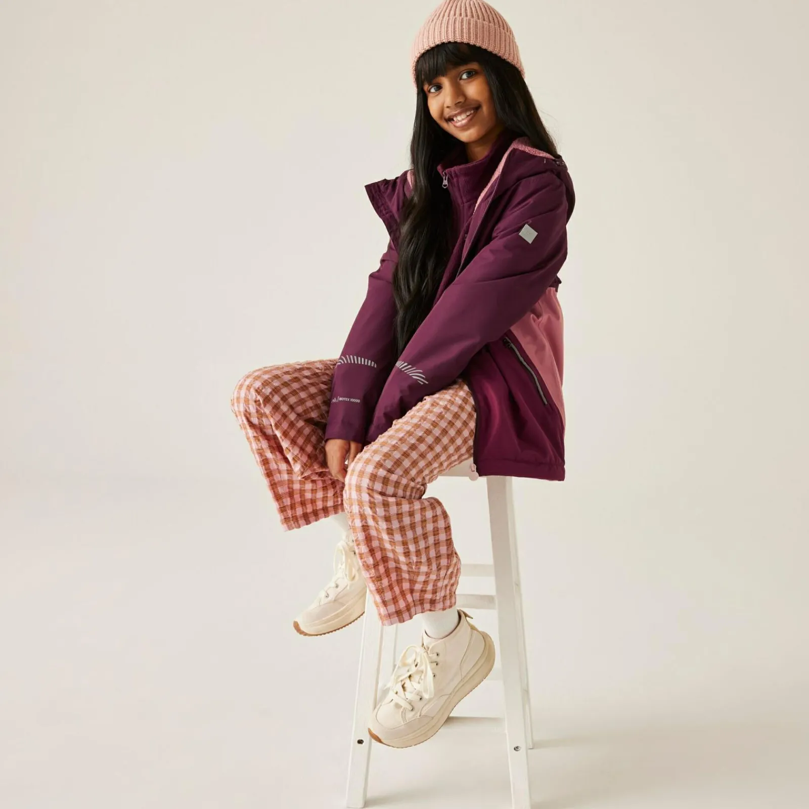 Regatta Veste imperméable doublée chaude pour enfant Hillain |<Enfant Vêtements De Fille|Vestes Imperméables