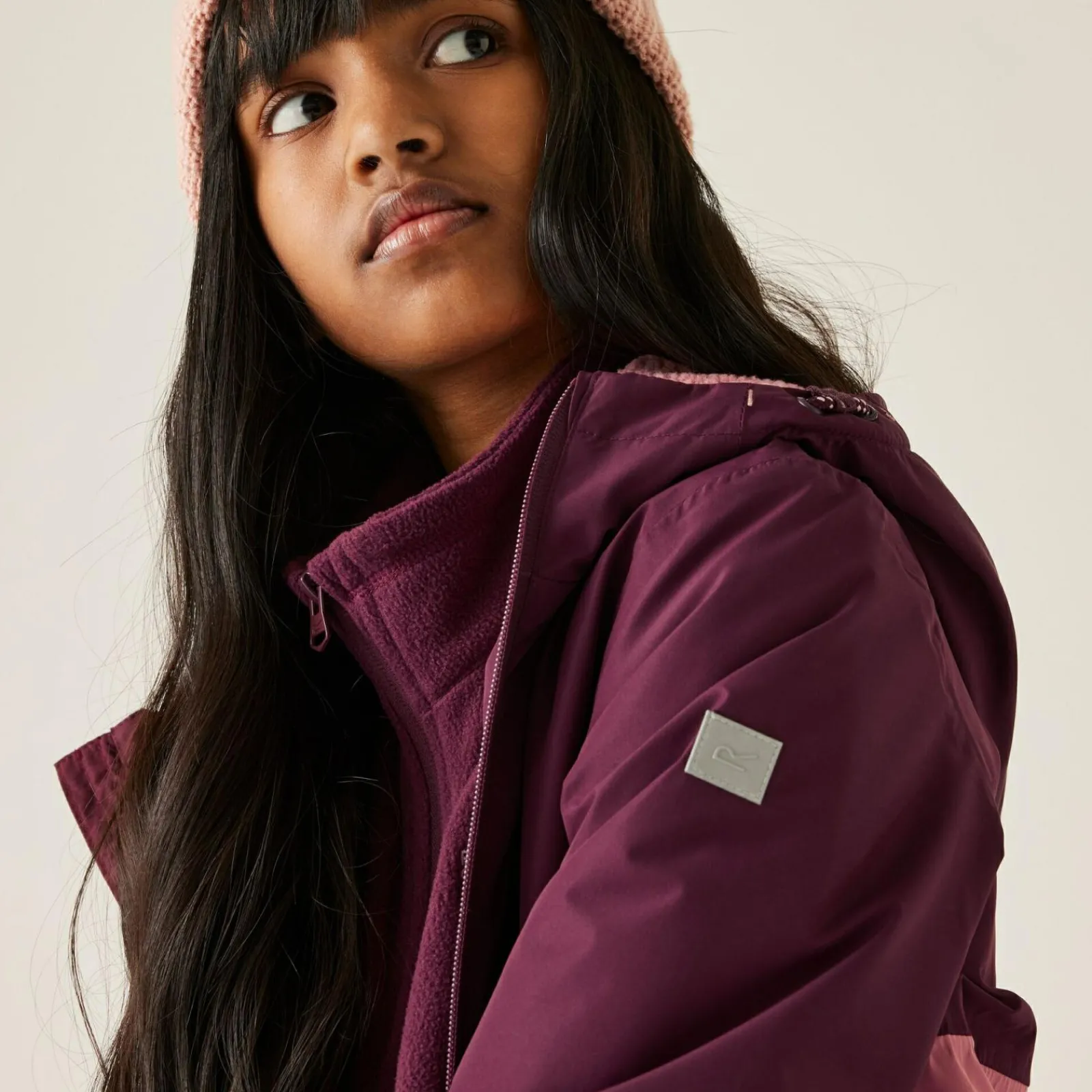 Regatta Veste imperméable doublée chaude pour enfant Hillain |<Enfant Vêtements De Fille|Vestes Imperméables