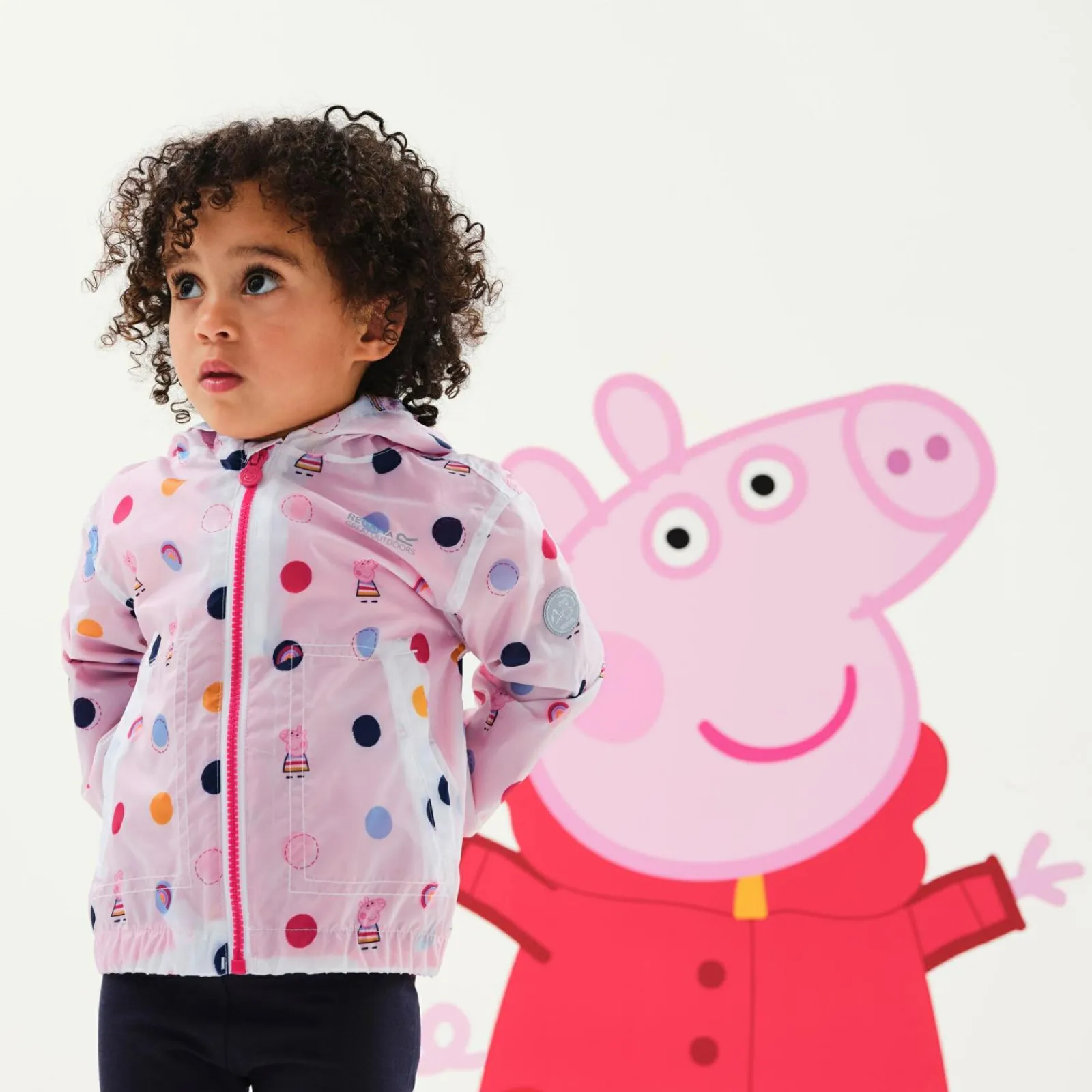 Regatta Veste Junior imperméable et réfléchissante avec capuche et design Peppa Pig |<Enfant Petits Aventuriers|Peppa Pig