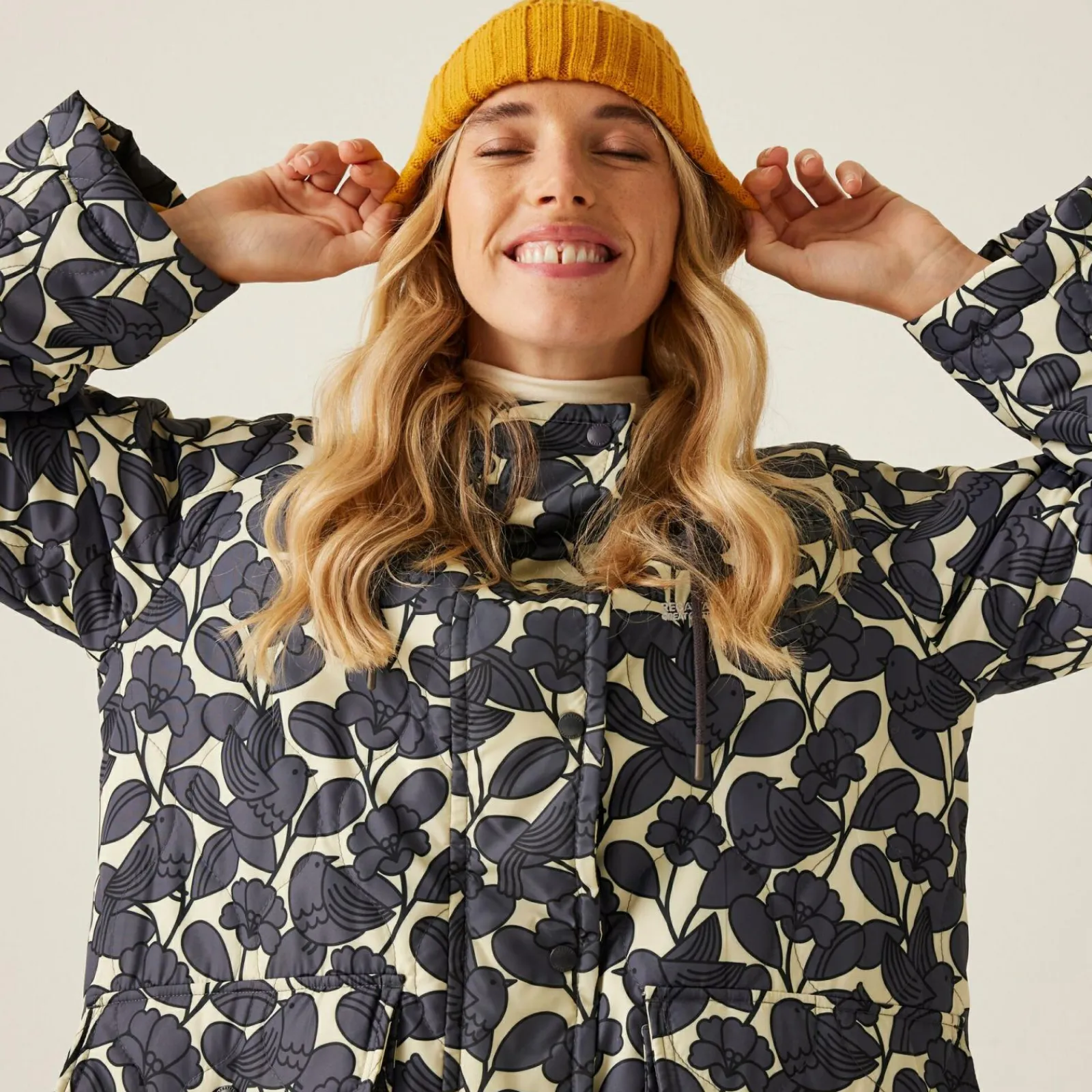 Regatta Veste longue matelassée Orla Kiely |<Femme Doudounes|Vestes Chaudes